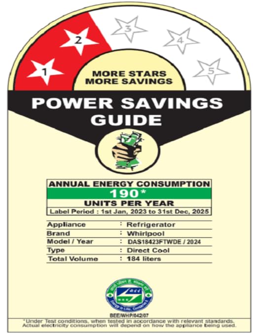 Whirlpool 184 L 2 Star Direct-Cool Single Door Refrigerator (205 WDE CLS 2S SAPPHIRE BLUE-Z, Blue,2023 Model)