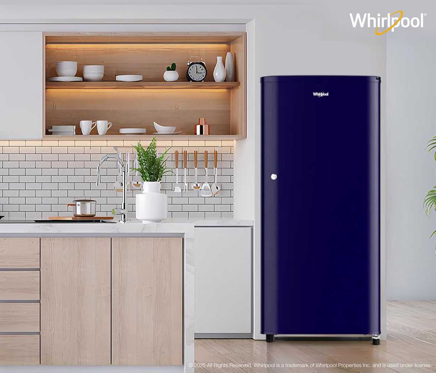 Whirlpool 184 L 2 Star Direct-Cool Single Door Refrigerator (205 WDE CLS 2S SAPPHIRE BLUE-Z, Blue,2023 Model)