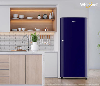 Whirlpool 184 L 2 Star Direct-Cool Single Door Refrigerator (205 WDE CLS 2S SAPPHIRE BLUE-Z, Blue,2023 Model)